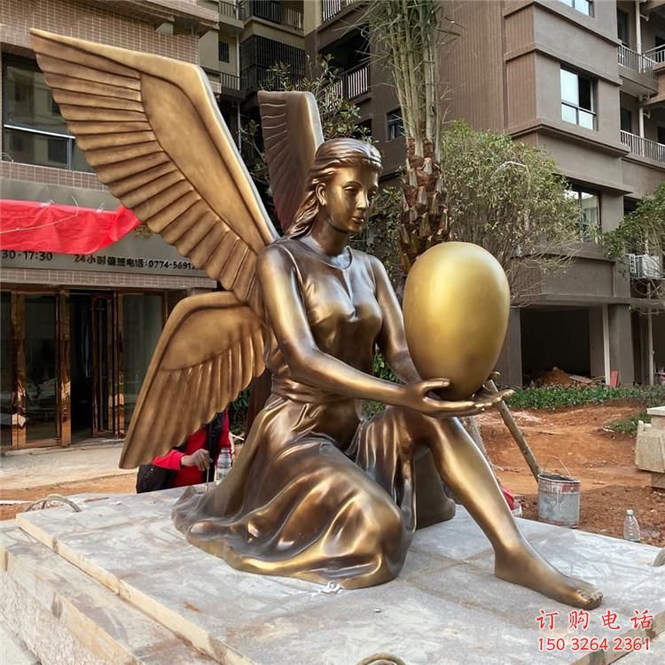 仿古仙子銅雕廠家 彩繪人像銅雕