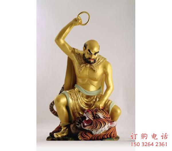 寺廟伏虎羅漢佛像廠家 鑄銅羅漢佛像銅雕