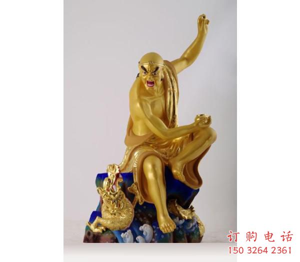 紫銅伏虎羅漢佛像廠家 羅漢佛像銅雕