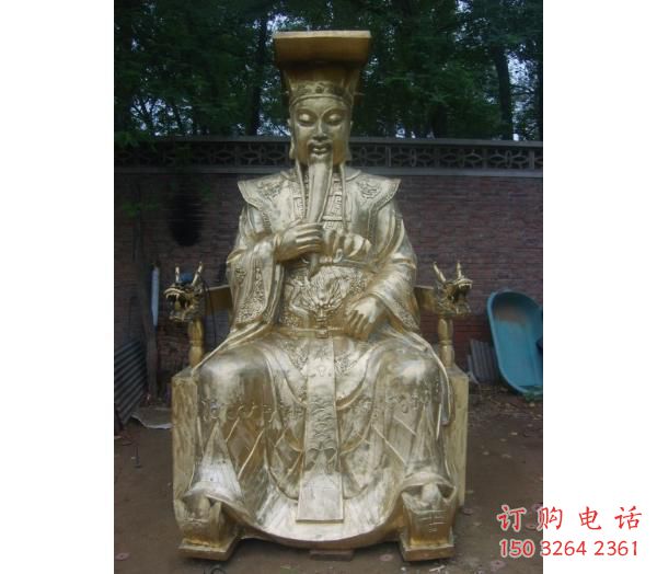 仿古玉皇大帝神像廠家 鑄銅神像銅雕