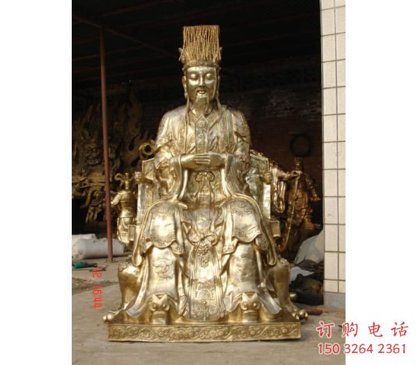 紫銅玉皇大帝神像廠家 神像銅雕