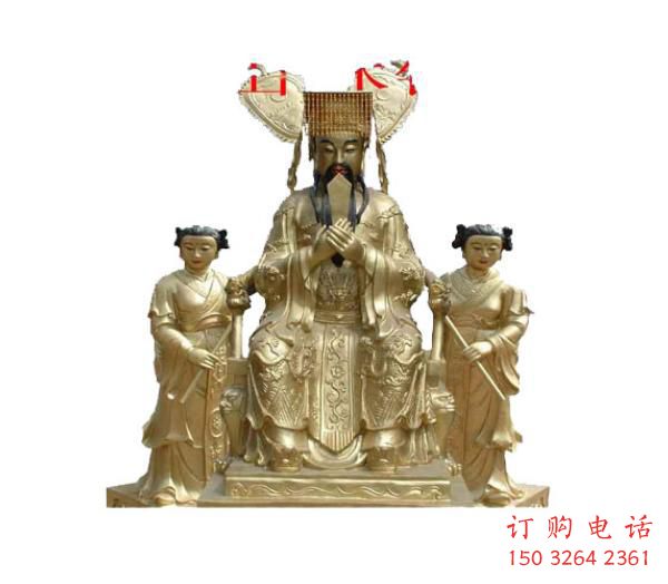 黃銅玉皇大帝神像廠家 寺廟神像銅雕