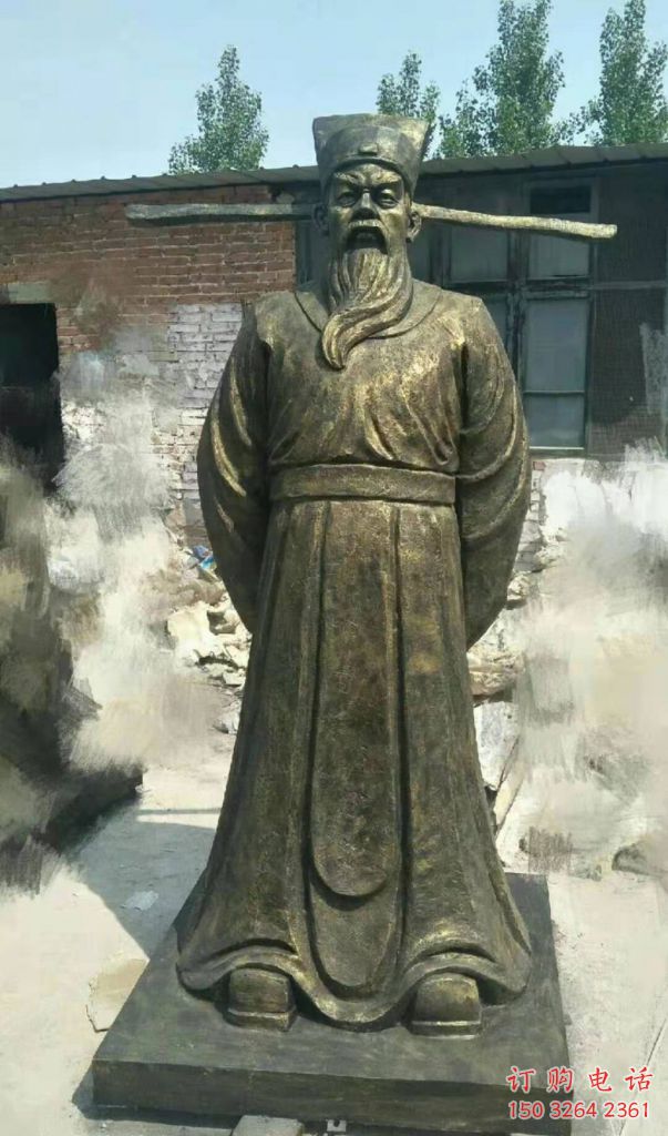 青銅包拯神像廠家 仿古包青天神像銅雕