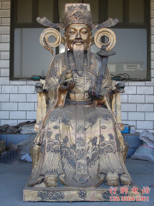 佛教財神爺神像廠家 佛教財神神像銅雕