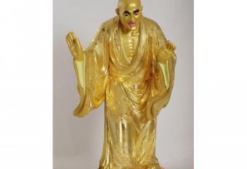 鑄銅伏虎羅漢佛像廠家 黃銅羅漢佛像銅雕