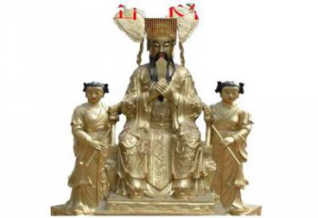 黃銅玉皇大帝神像廠家 寺廟神像銅雕