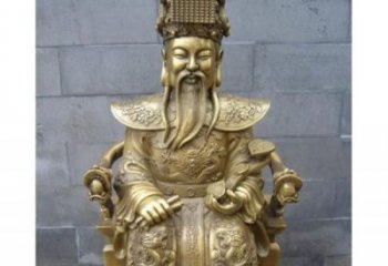 青銅玉皇大帝神像廠家 仿古神像銅雕