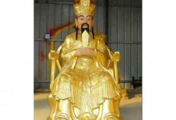 彩繪玉皇大帝神像廠家 紫銅神像銅雕