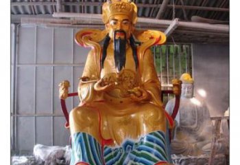 鑄銅財神爺神像廠家 黃銅財神神像銅雕