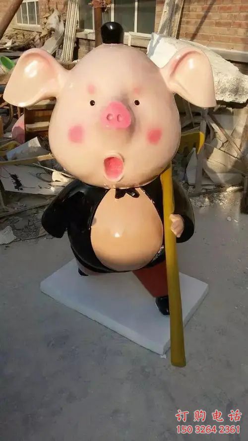 抽象豬八戒神像廠家 紫銅西游記人物銅雕