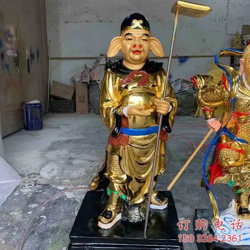黃銅豬八戒神像廠家 寺廟西游記人物銅雕