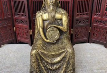 抽象伏羲神像廠家 紫銅神像銅雕