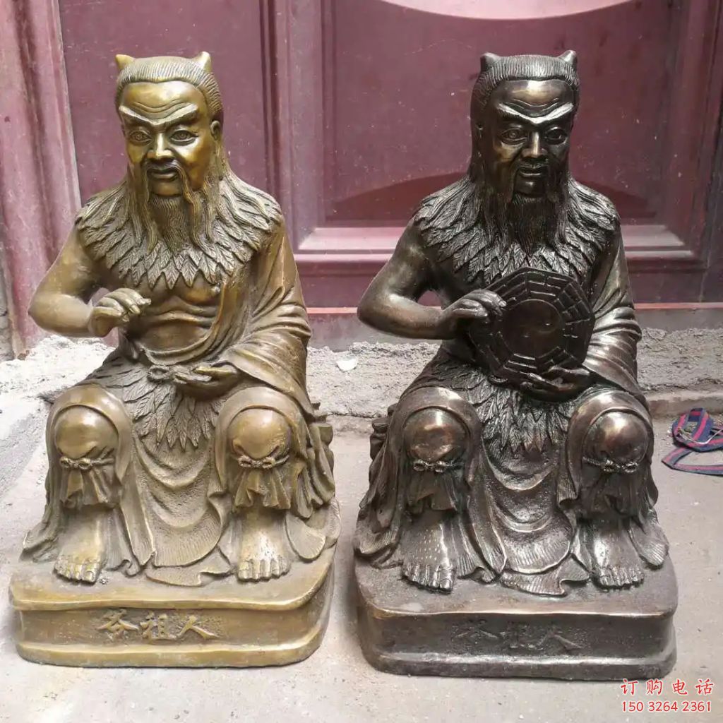 紫銅伏羲神像 神像銅雕廠家