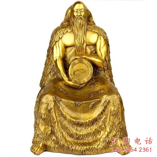 黃銅伏羲神像 寺廟神像銅雕廠家