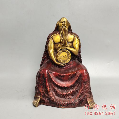 抽象伏羲神像 紫銅神像銅雕廠家