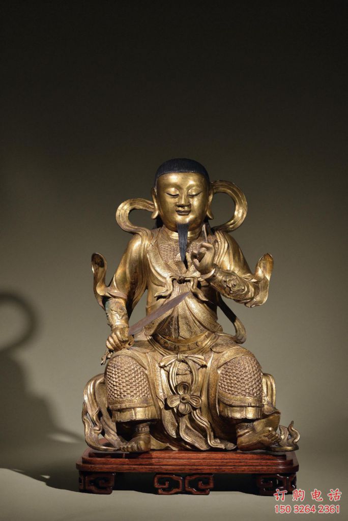 紫銅真武大帝神像廠家 神像銅雕