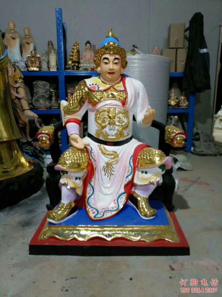 黃銅韋陀神像廠家 寺廟神像銅雕