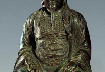 黃銅真武大帝神像廠家 寺廟神像銅雕