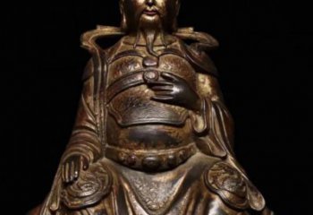彩繪真武大帝神像廠家 紫銅神像銅雕