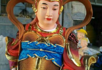 青銅韋陀神像廠家 仿古神像銅雕