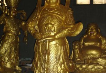 抽象韋陀神像廠家 紫銅神像銅雕