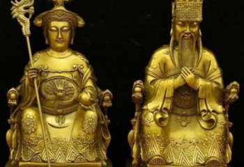 鑄銅王母娘娘神像廠家 黃銅王母像神像銅雕