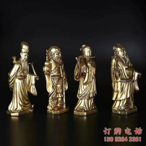 抽象八仙過(guò)海神像廠家 紫銅神像銅雕