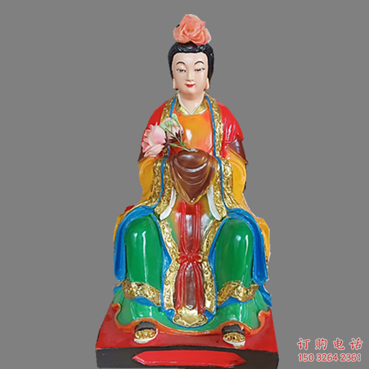 紫銅三霄神像廠家 神像銅雕