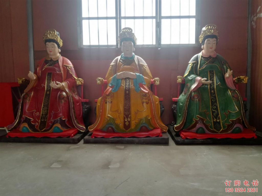 寺廟三霄神像廠家 鑄銅神像銅雕