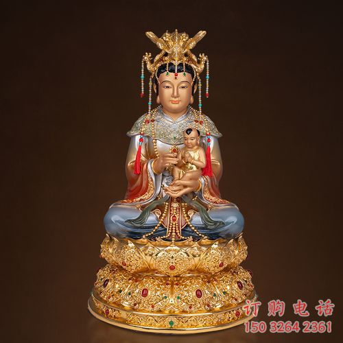 抽象三霄神像廠家 紫銅神像銅雕
