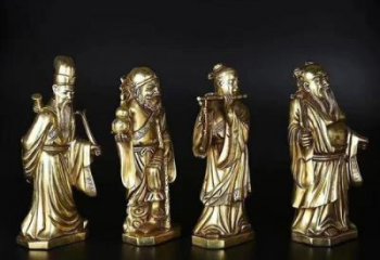 抽象八仙過海神像廠家 紫銅神像銅雕