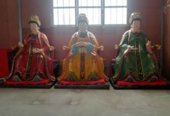 寺廟三霄神像廠家 鑄銅神像銅雕