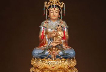 抽象三霄神像廠家 紫銅神像銅雕