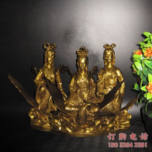 家居三霄神像廠家 神像銅雕