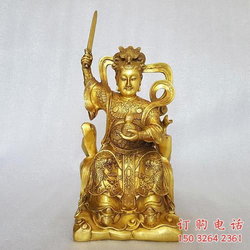 紫銅九天玄女神像廠家 九天神像銅雕