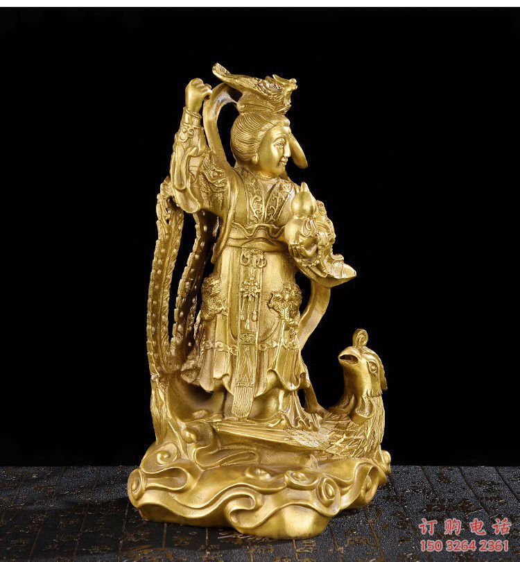 家居九天玄女神像廠家 九天神像銅雕