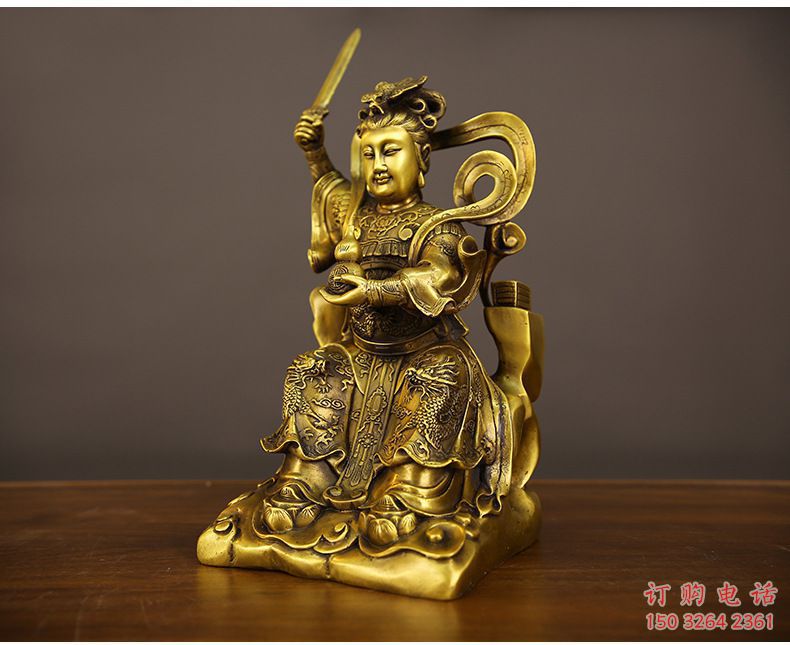 黃銅九天玄女神像廠家 寺廟九天神像銅雕