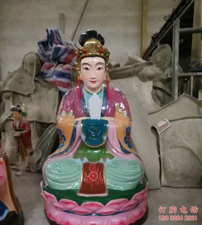 彩繪老母神像廠家 紫銅神像銅雕