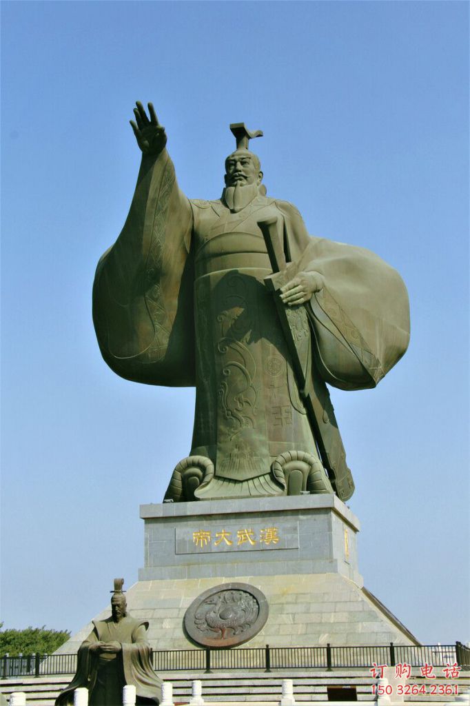 黃銅漢武大帝神像廠家 寺廟神像銅雕