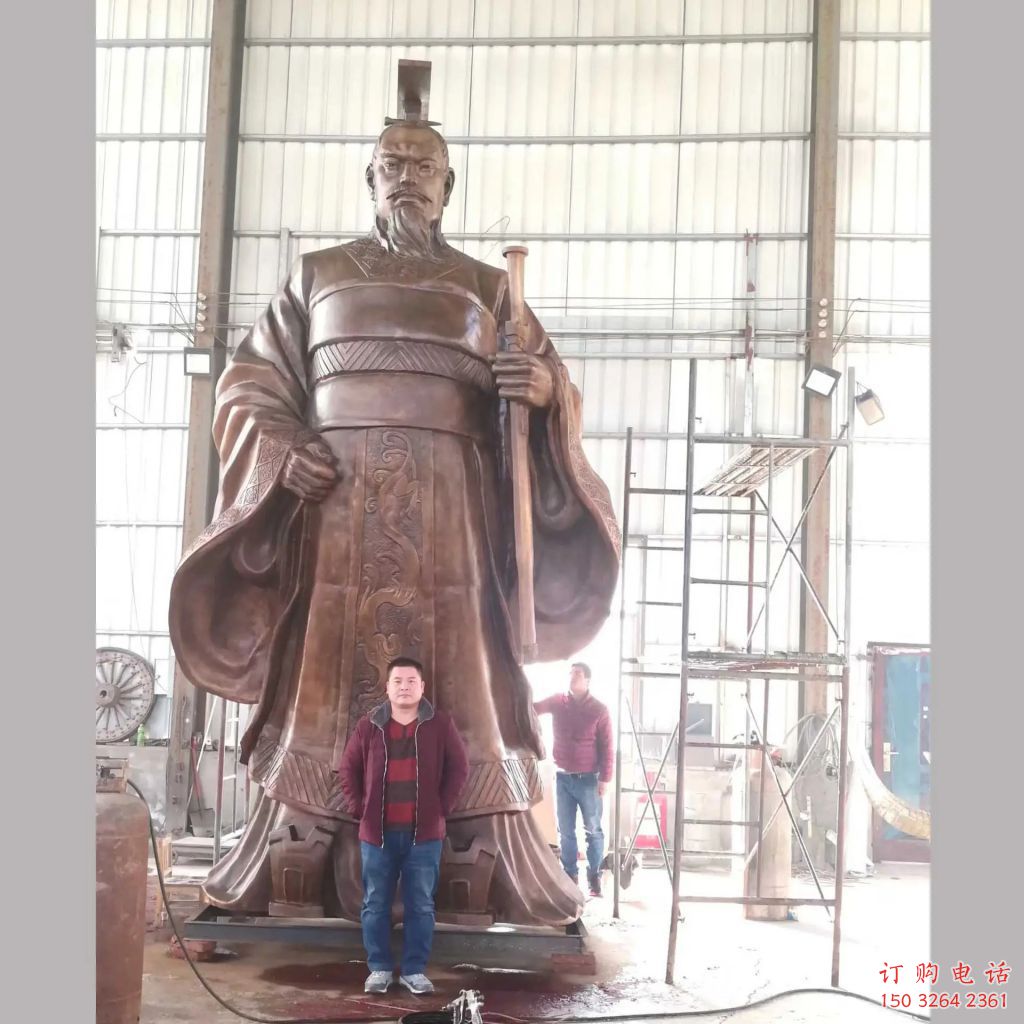 青銅漢武大帝神像廠家 仿古神像銅雕
