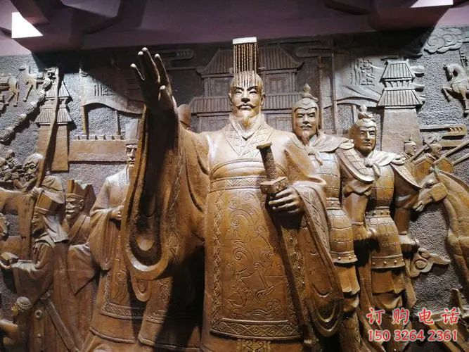 彩繪漢武大帝神像廠家 紫銅神像銅雕