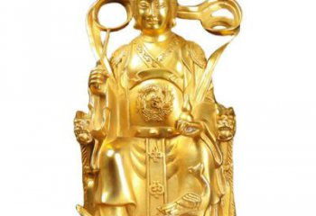 鑄銅九天玄女神像廠家 黃銅九天神像銅雕
