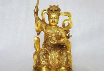 紫銅九天玄女神像廠家 九天神像銅雕