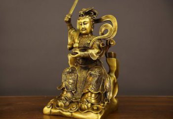 黃銅九天玄女神像廠家 寺廟九天神像銅雕