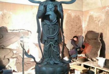 家居童男童女神像廠家 神像銅雕