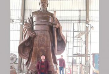 青銅漢武大帝神像廠家 仿古神像銅雕
