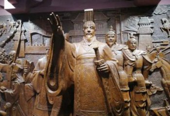 彩繪漢武大帝神像廠家 紫銅神像銅雕
