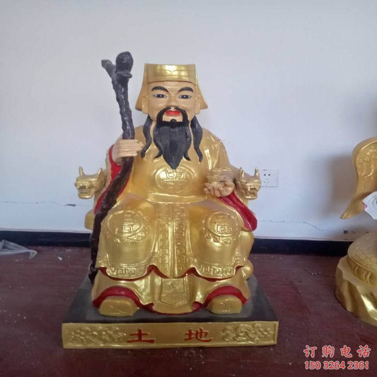 彩繪土地爺神像廠家 紫銅神像銅雕
