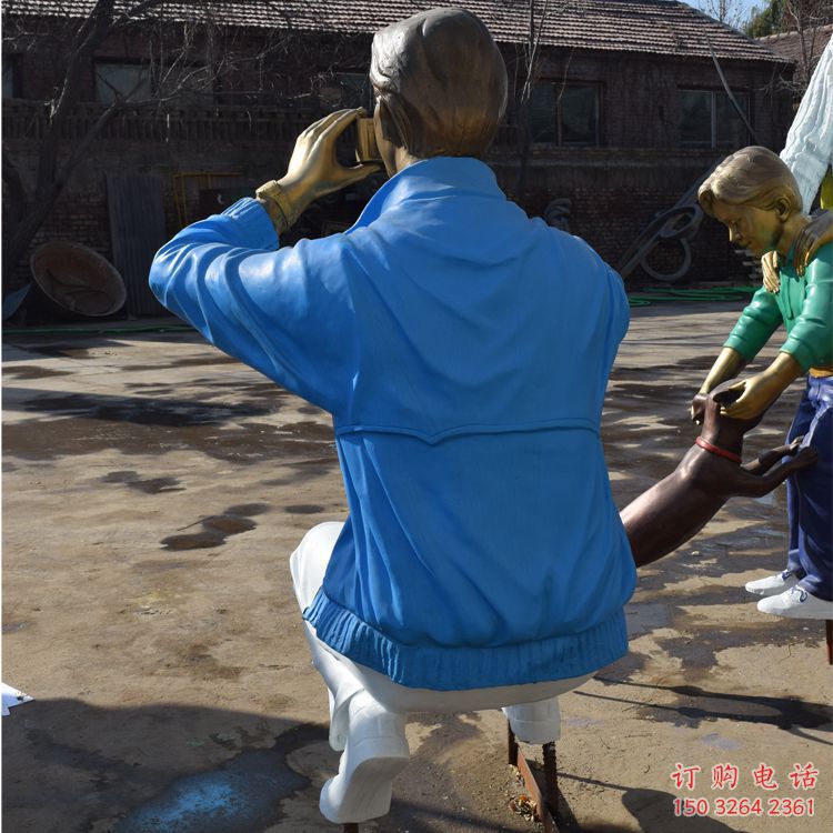 紫銅親情銅雕廠 仿古一家親銅雕公司