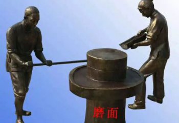 園林農(nóng)耕銅雕廠家 青銅農(nóng)活人物銅雕